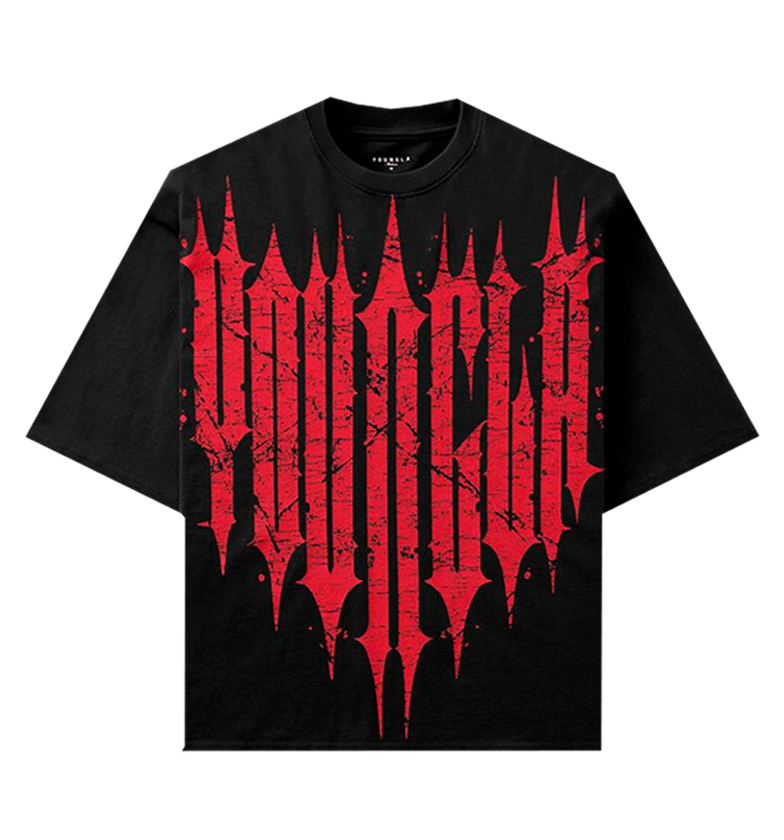 4156 - Revenge Tees Spring '25 × 1 Black Red Wash